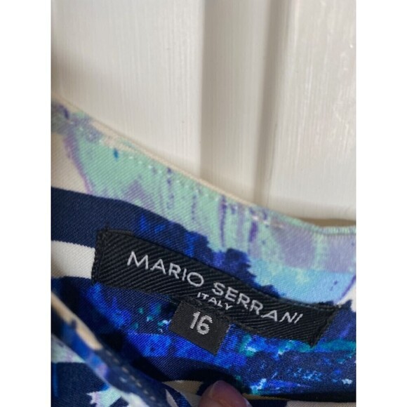 Mario Serrani Italy Sleeveless Sheath/Shift Dress Knee Length Sz 16 EUC - Picture 3 of 3